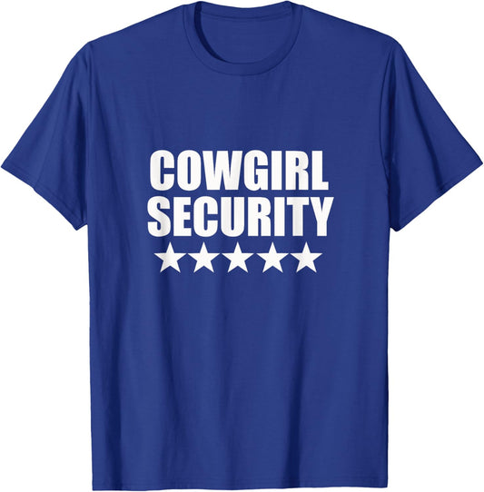 Cowgirl Security Halloween Birthday FancyDress Party Costume T-Shirt - T-Shirt | Royal
