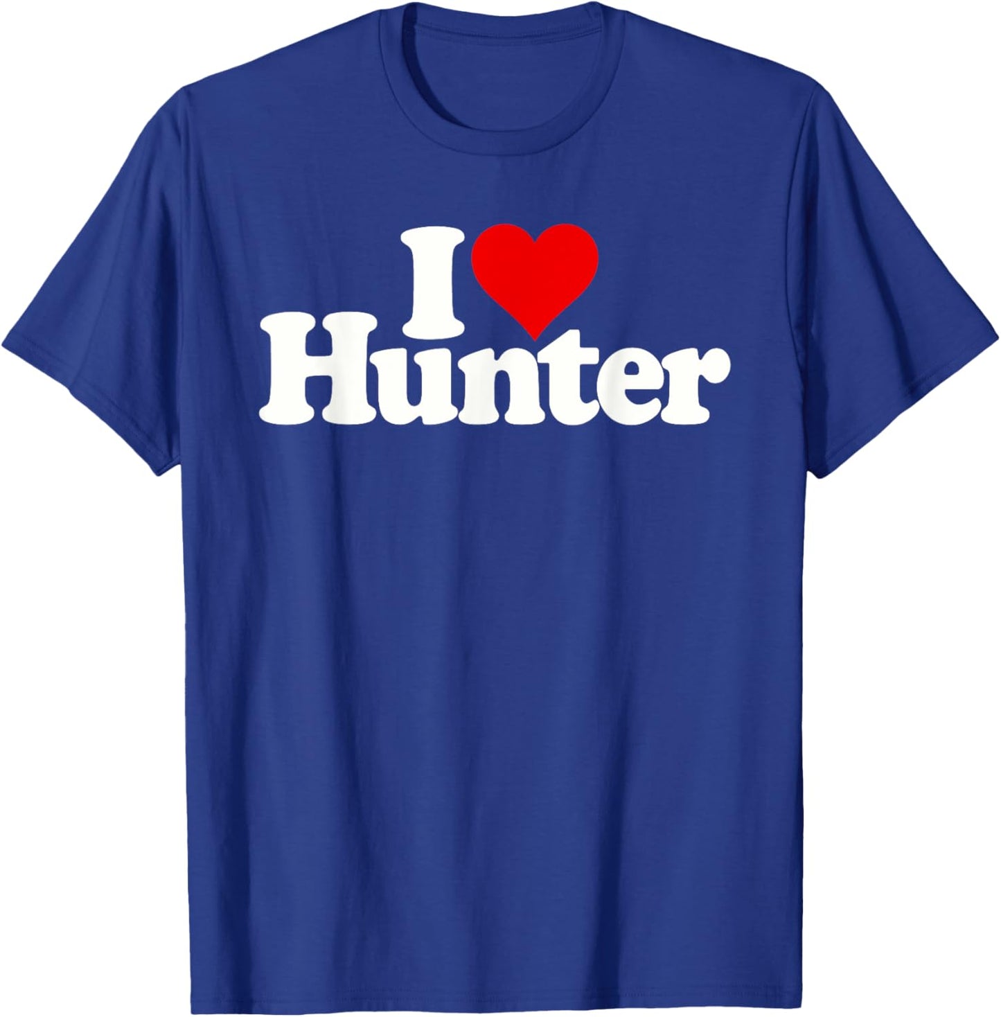 I Love Heart Hunter Name on a T-Shirt - T-Shirt | Royal