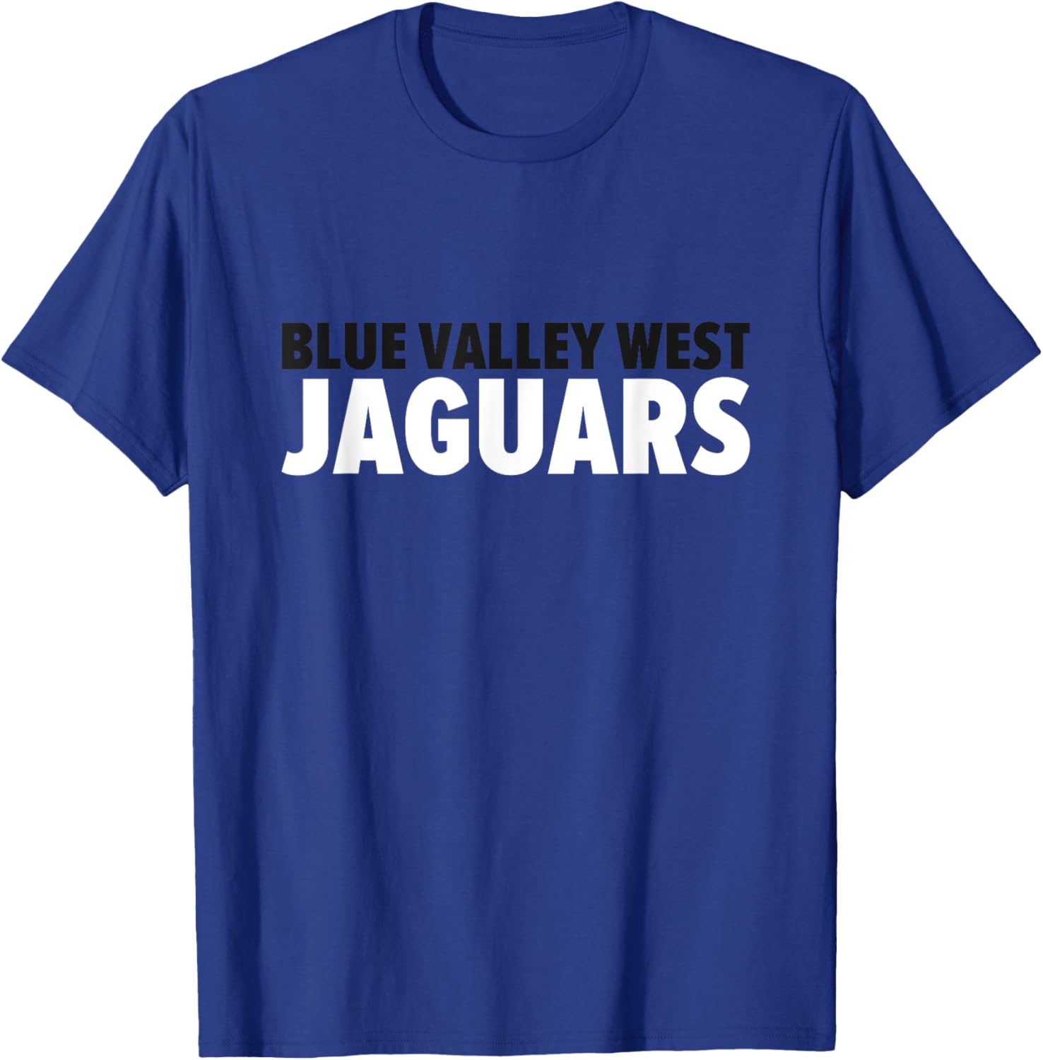 Blue Valley West Jaguars Bold T-Shirt - T-Shirt | Royal