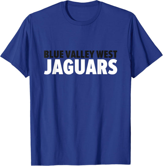 Blue Valley West Jaguars Bold T-Shirt - T-Shirt | Royal