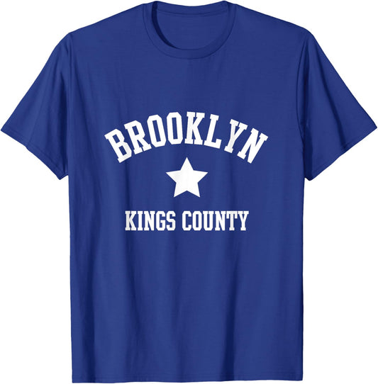 Brooklyn Kings County NY New York Coolest borough T-Shirt - T-Shirt | Royal