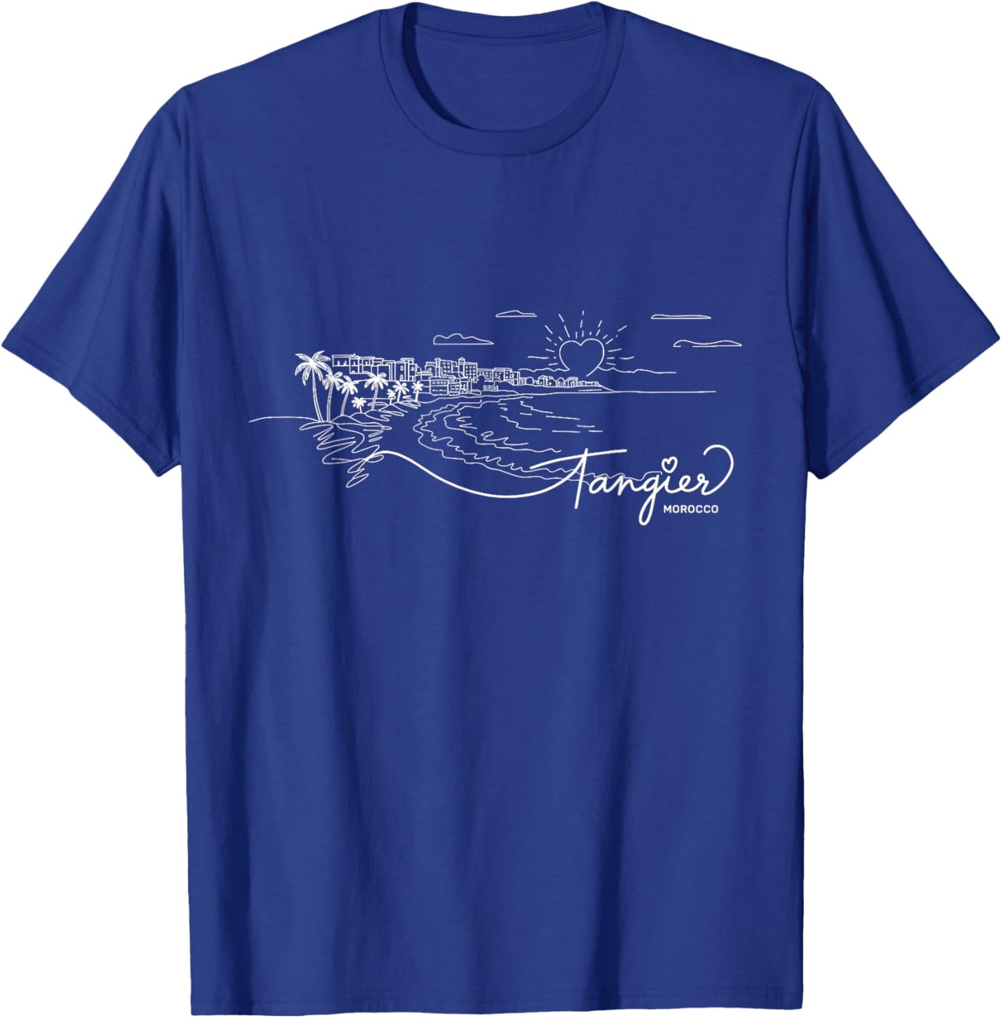 Tangier Morocco Signature Heart Art - Moroccan Souvenir T-Shirt - T-Shirt | Royal
