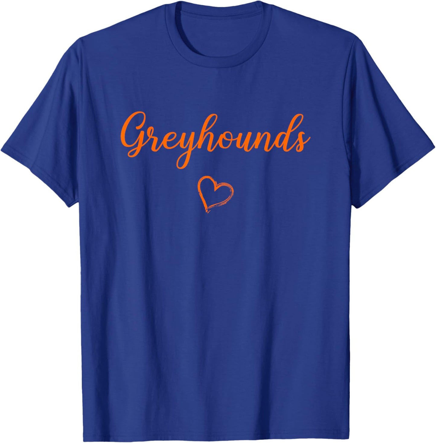 Clayton Greyhounds Above Small Heart T-Shirt - T-Shirt | Royal