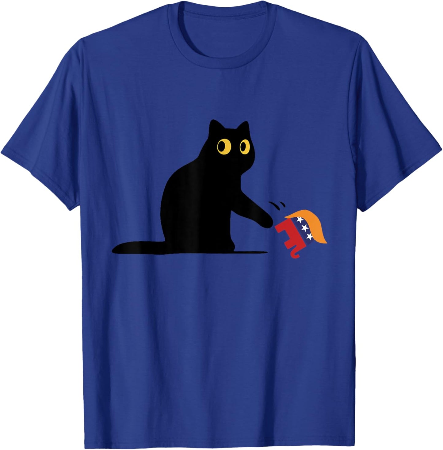Kamala Harris 2024 Victory Black Cat vs Elephant Trump Women T-Shirt - T-Shirt | Royal