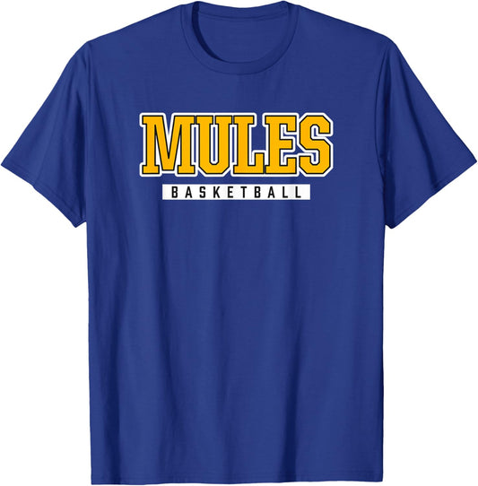 Mules Basketball Lathrop High School T-Shirt - T-Shirt | Royal
