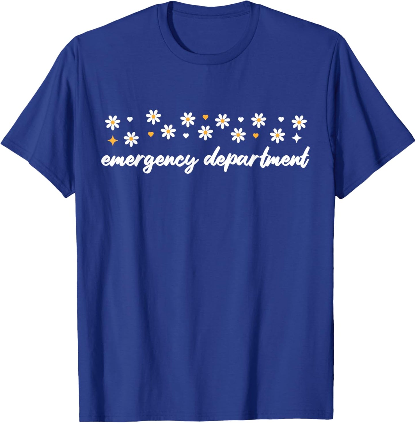 Emergency Department Nurse Er Nurse Room Registered Floral T-Shirt - T-Shirt | Royal