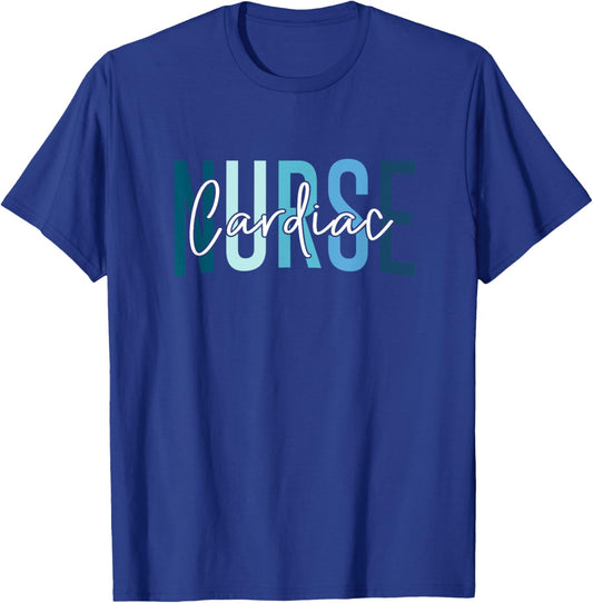 Funny Cardiac Nurse Cicu Cvicu Cardiology Heart Healthcare T-Shirt - T-Shirt | Royal