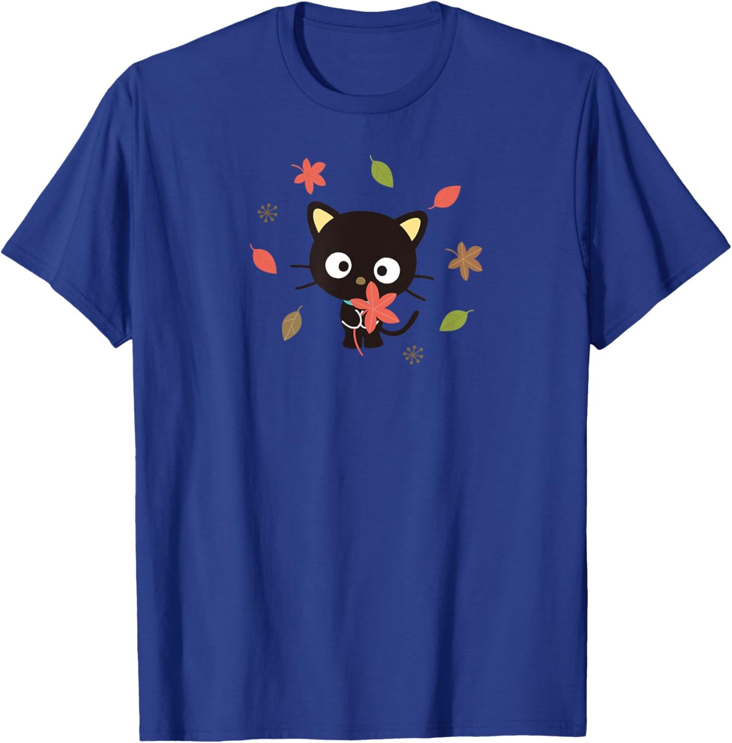 SANRIO Chococat Fall Themed Cartoon , -Adults, Grey, Small, Short Sleeve T-Shirt - T-Shirt | Royal