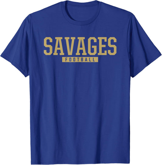 Broken Bow Savages Football HS T-Shirt - T-Shirt | Royal
