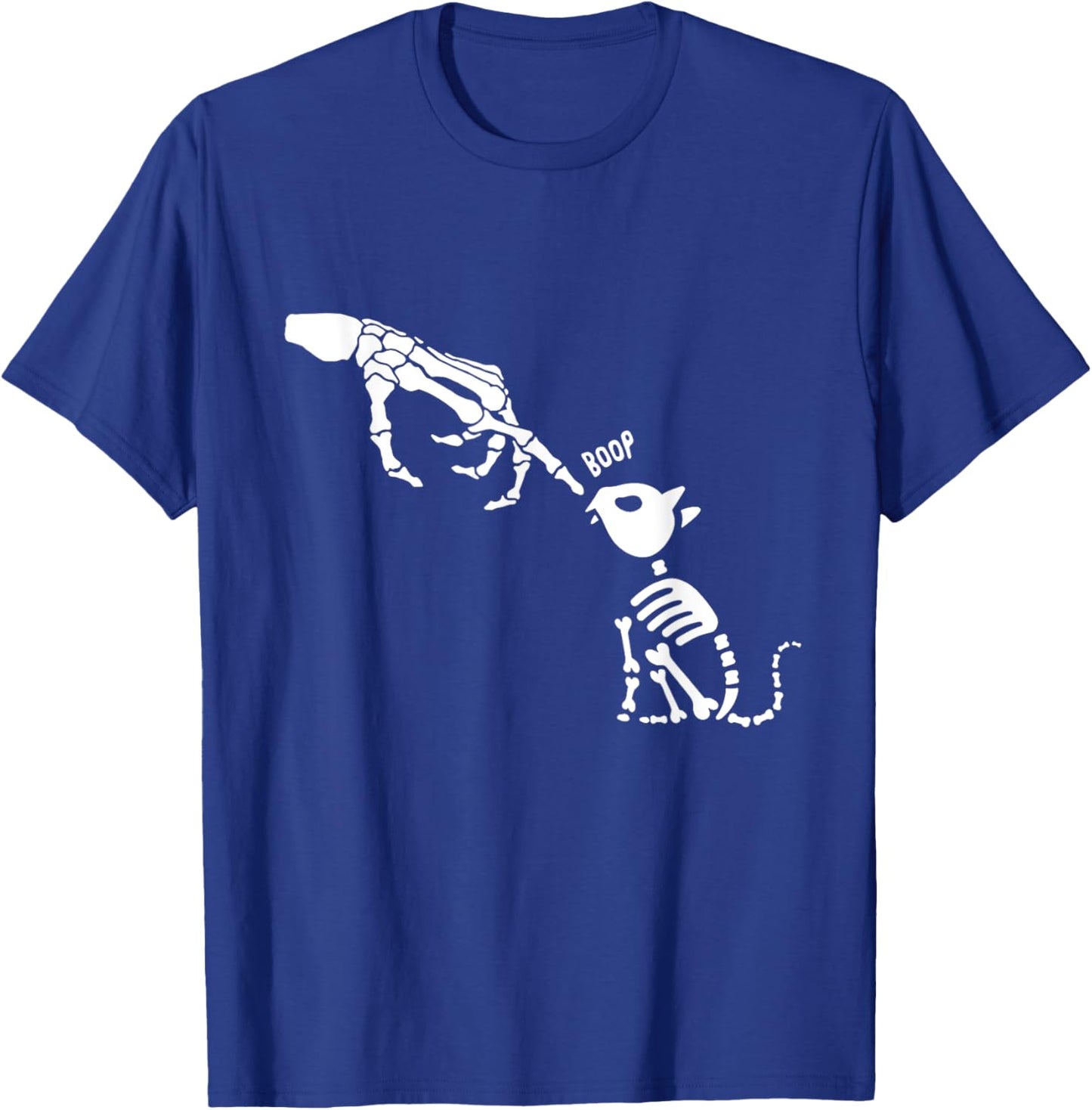Skeleton Cat Halloween Goth Boop Cat Cute Halloween Women Kids T-Shirt - T-Shirt | Royal