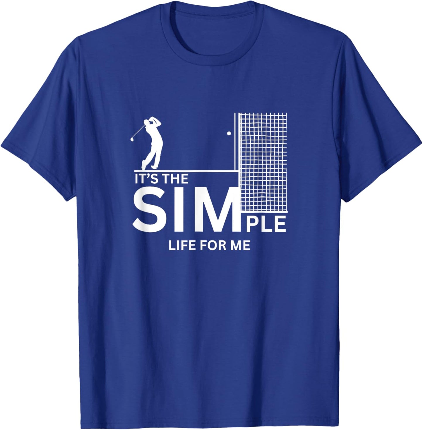 Golf Simulator - Garage Golf Sim Player T-Shirt - T-Shirt | Royal