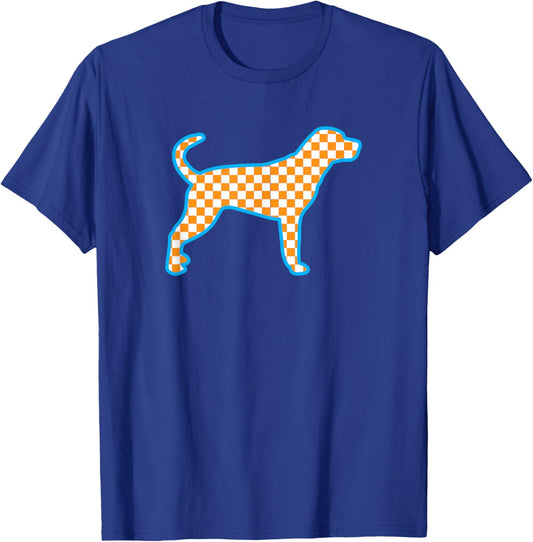 Native Home State Pride Orange White Checkerboard Tennessee T-Shirt - T-Shirt | Royal