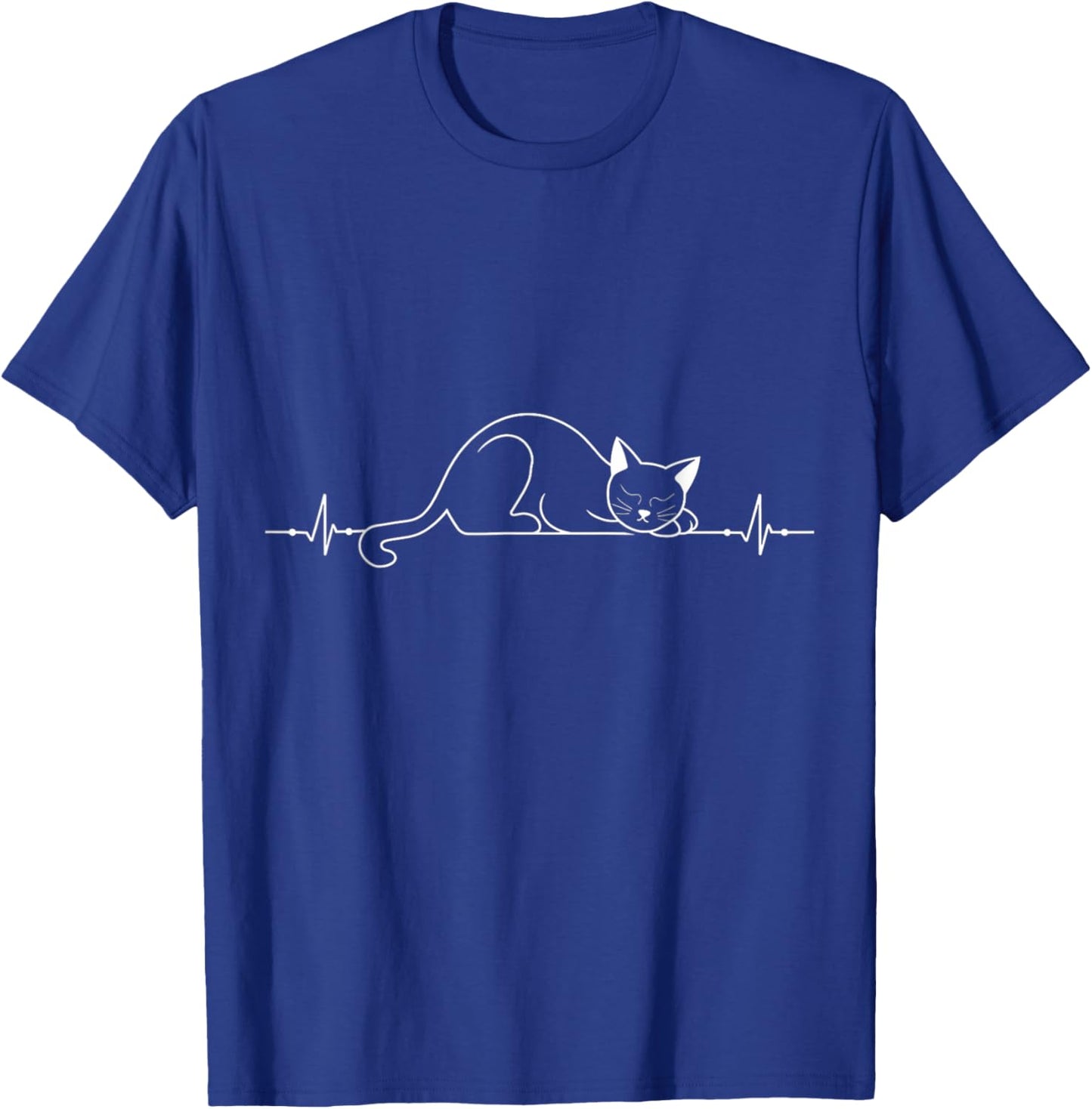 Cat Heartbeat Love Cats Women's Girls Cat Lover T-Shirt - T-Shirt | Royal