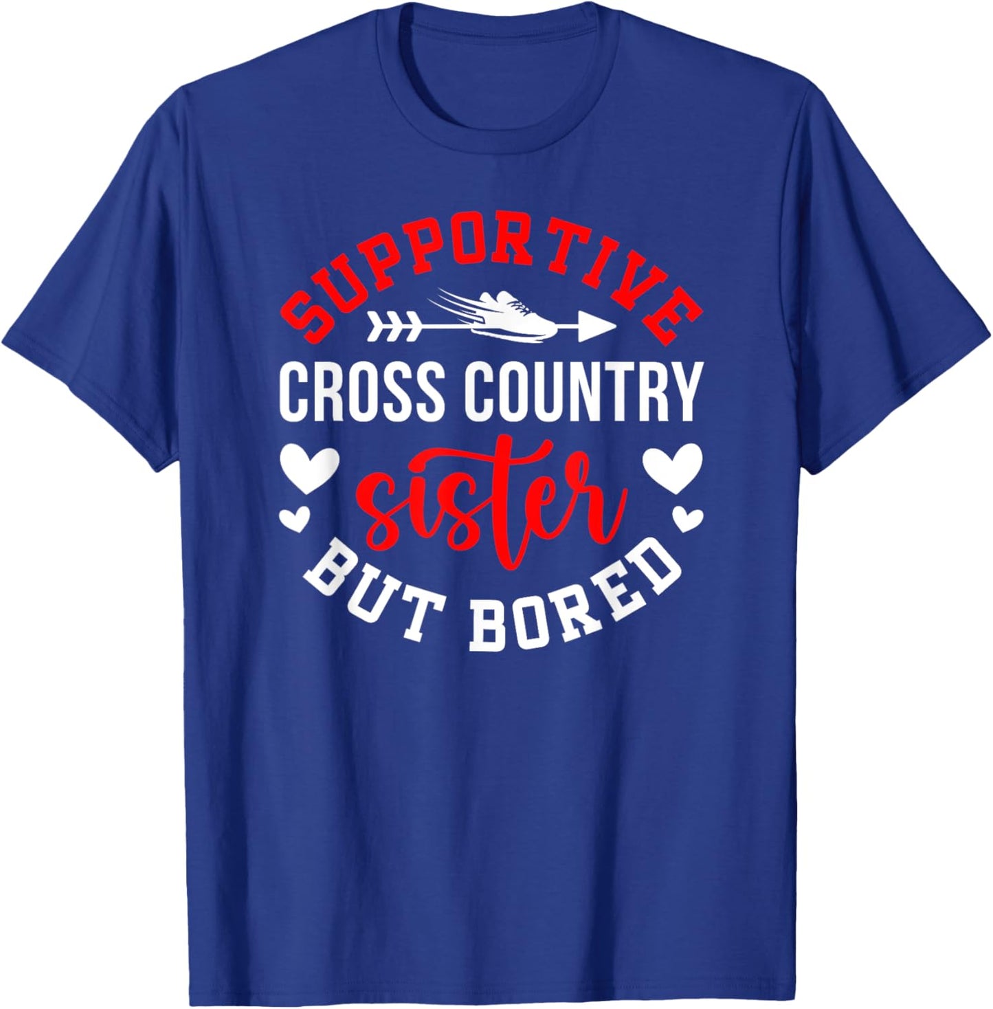 Funny Cross Country Sister Of A Cross Country Runner Sis T-Shirt - T-Shirt | Royal