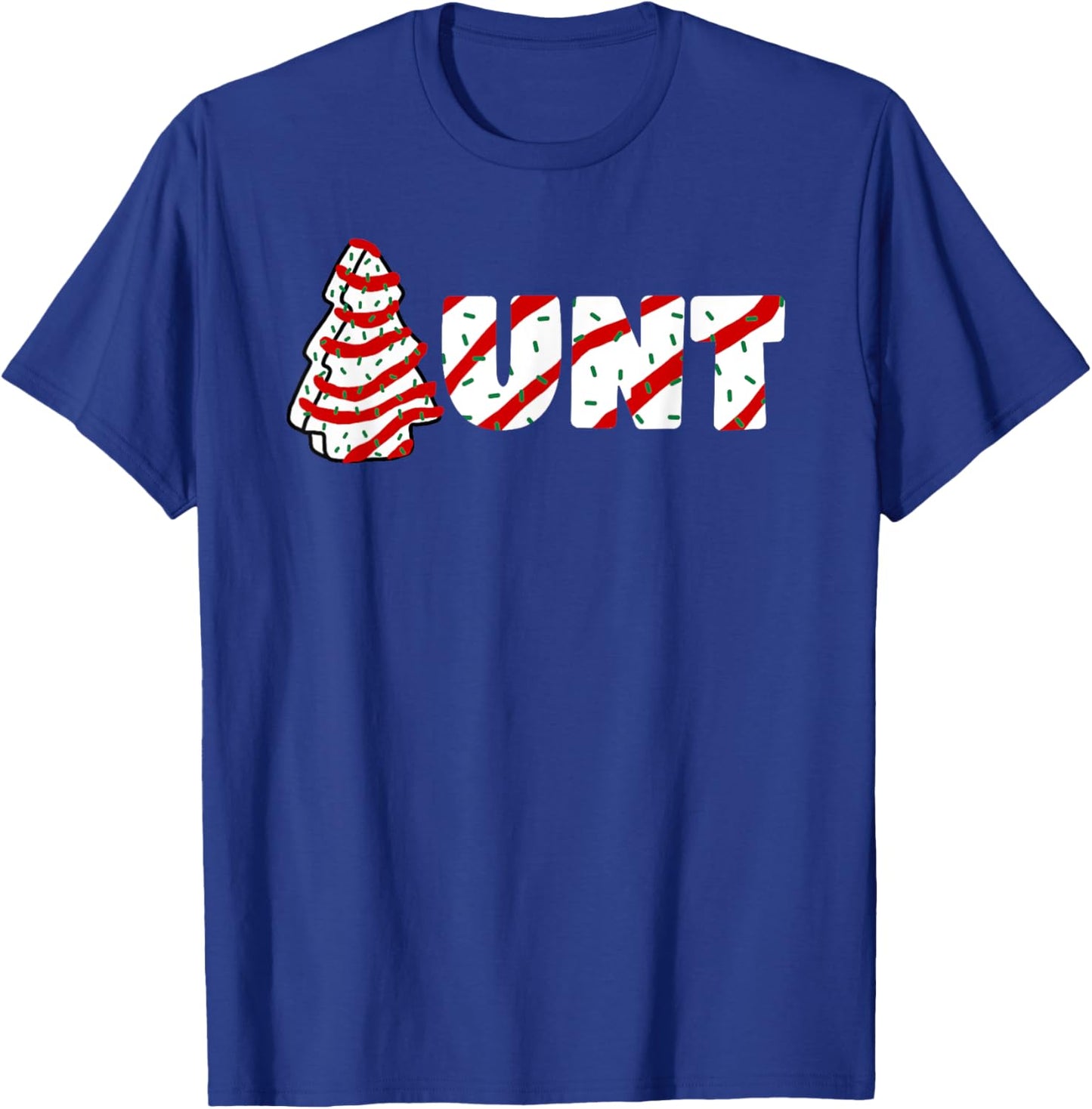 Christmas Tree Cake Matching Family Party Pajama Aunt T-Shirt - T-Shirt | Royal
