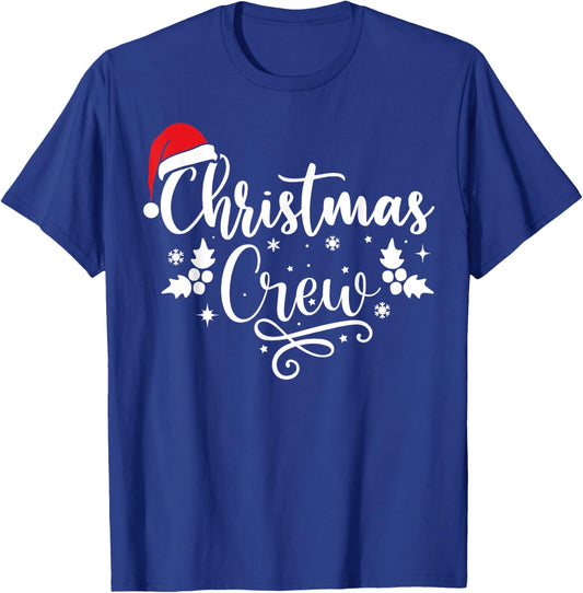 Christmas Crew Family Group Matching Christmas Pajama Party T-Shirt - T-Shirt | Royal