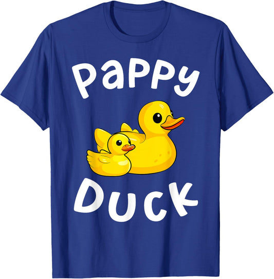 Pappy Duck Birthday Rubber Duck Kids Family Matching T-Shirt - T-Shirt | Royal