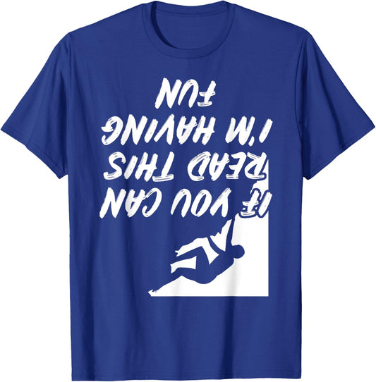 Funny Rock Climbing Bouldering Gift: & Graphic T-Shirt - T-Shirt | Royal
