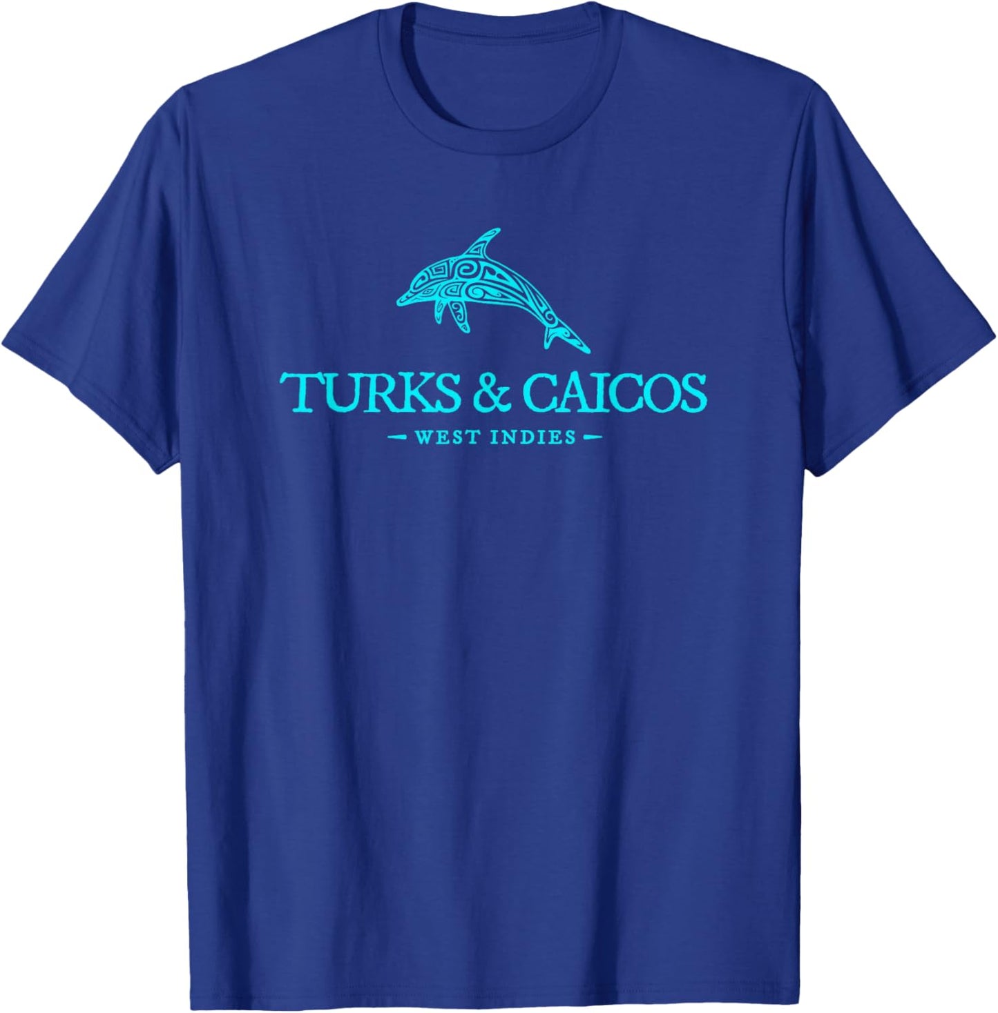 Turks and Caicos Islands Dolphin Colorful Cruise Souvenir T-Shirt - T-Shirt | Royal