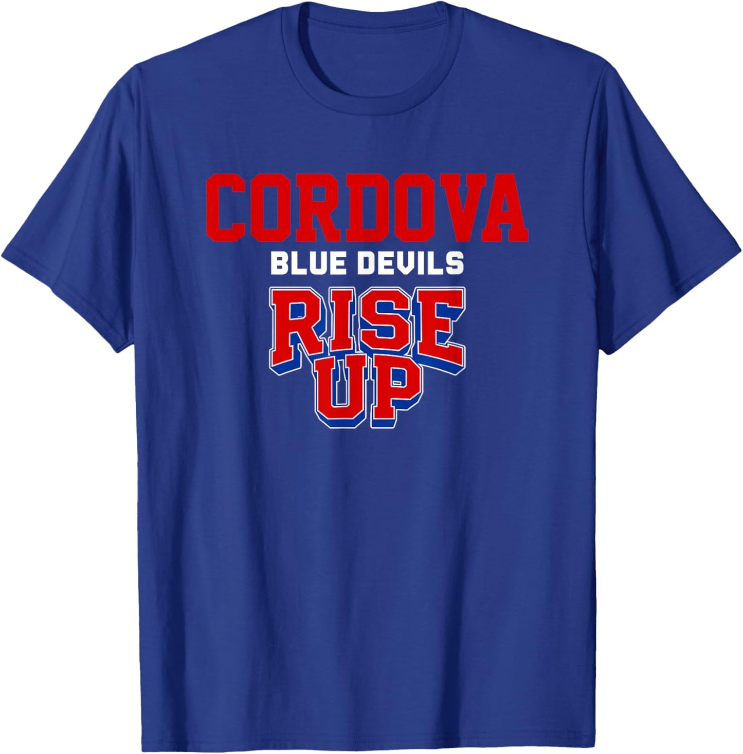 Cordova Blue Devils Rise Up HS T-Shirt - T-Shirt | Royal