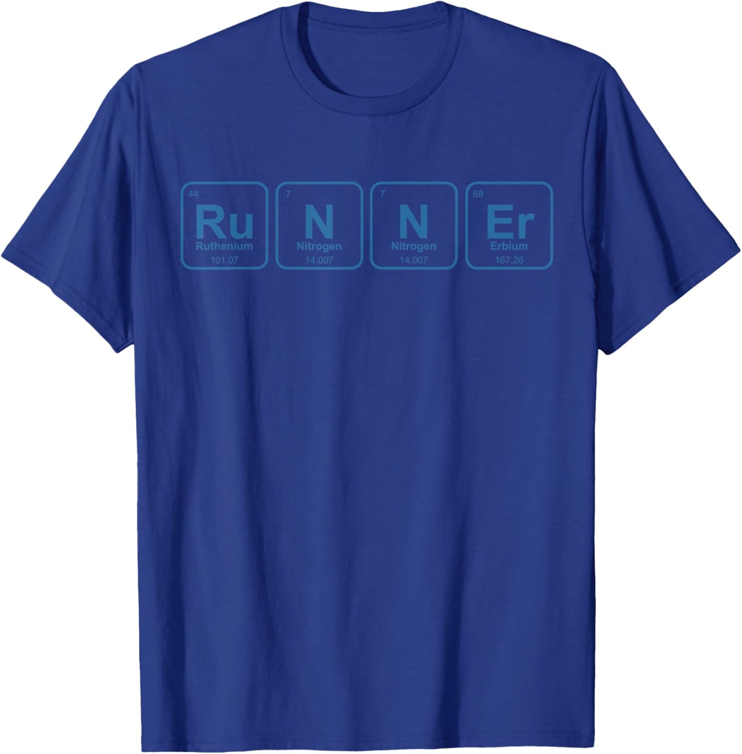 Runner Periodic Table Funny Running Marathon Lovers Outfit T-Shirt - T-Shirt | Royal