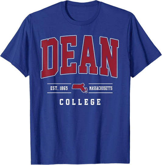 Dean College Arch Vintage Design Men Women T-Shirt - T-Shirt | Royal