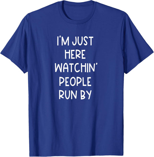 Funny Marathon Spectator Saying Runner Support Cheering Crew T-Shirt - T-Shirt | Royal