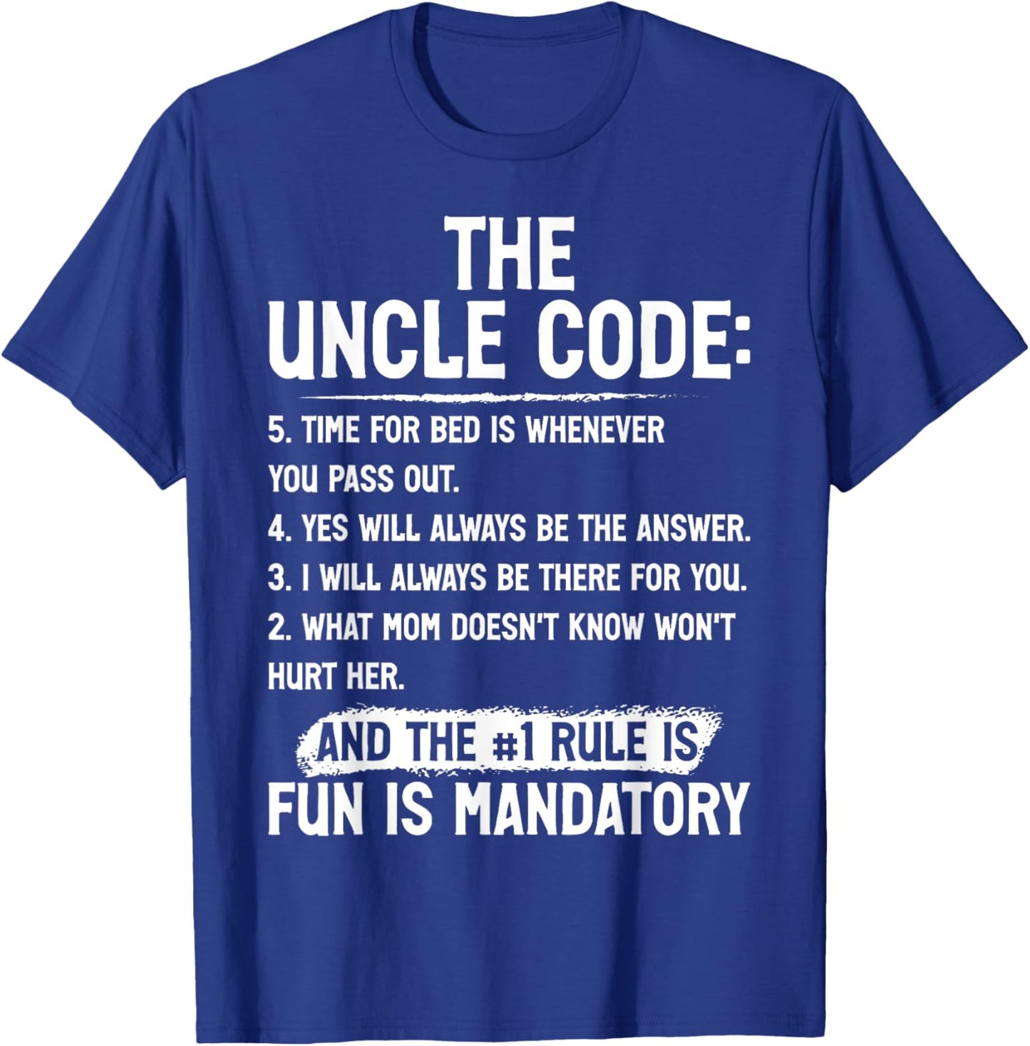 Funny Uncle Gifts From Niece Nephew Funny the Uncle Code T-Shirt - T-Shirt | Royal