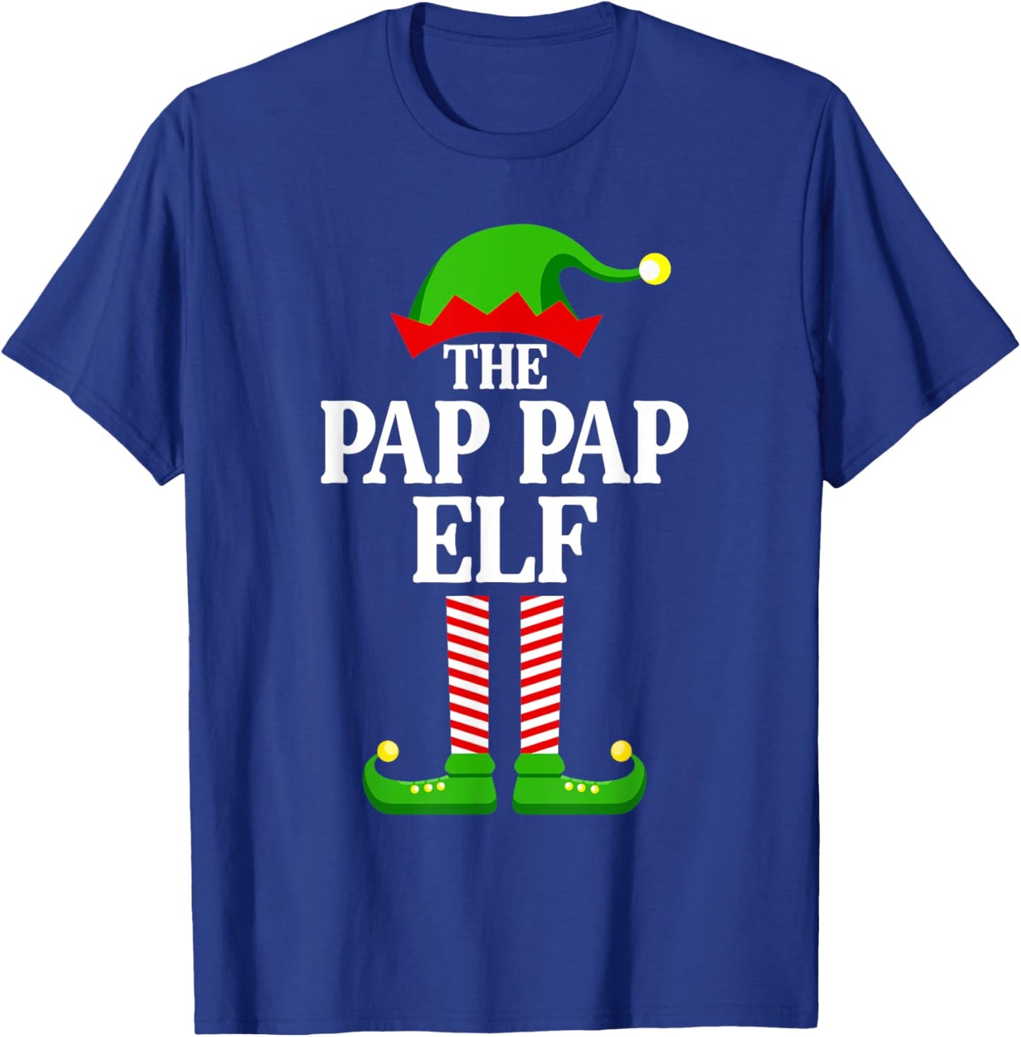 Pap Pap Elf Family Matching Group Funny Christmas T-Shirt - T-Shirt | Royal