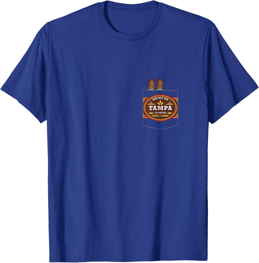 Hecho En Tampa Cigar Lover Ybor City Tampa Florida T-Shirt - T-Shirt | Royal