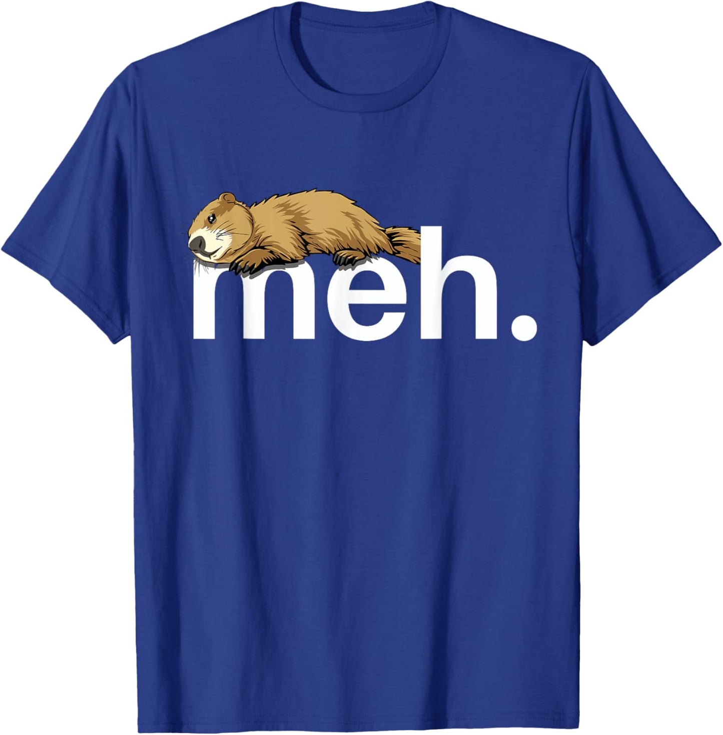 Meh Funny Groundhog Day Groundhog Meme Joke Groundhog T-Shirt - T-Shirt | Royal