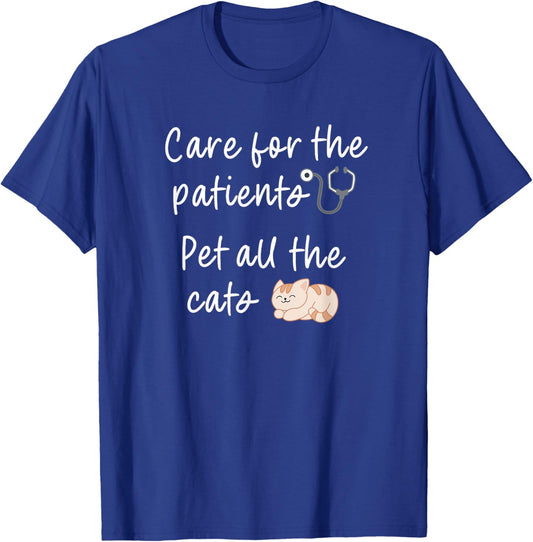 Funny Cat Lover Nurse Saying RN Hospital Primary Care Nurse T-Shirt - T-Shirt | Royal