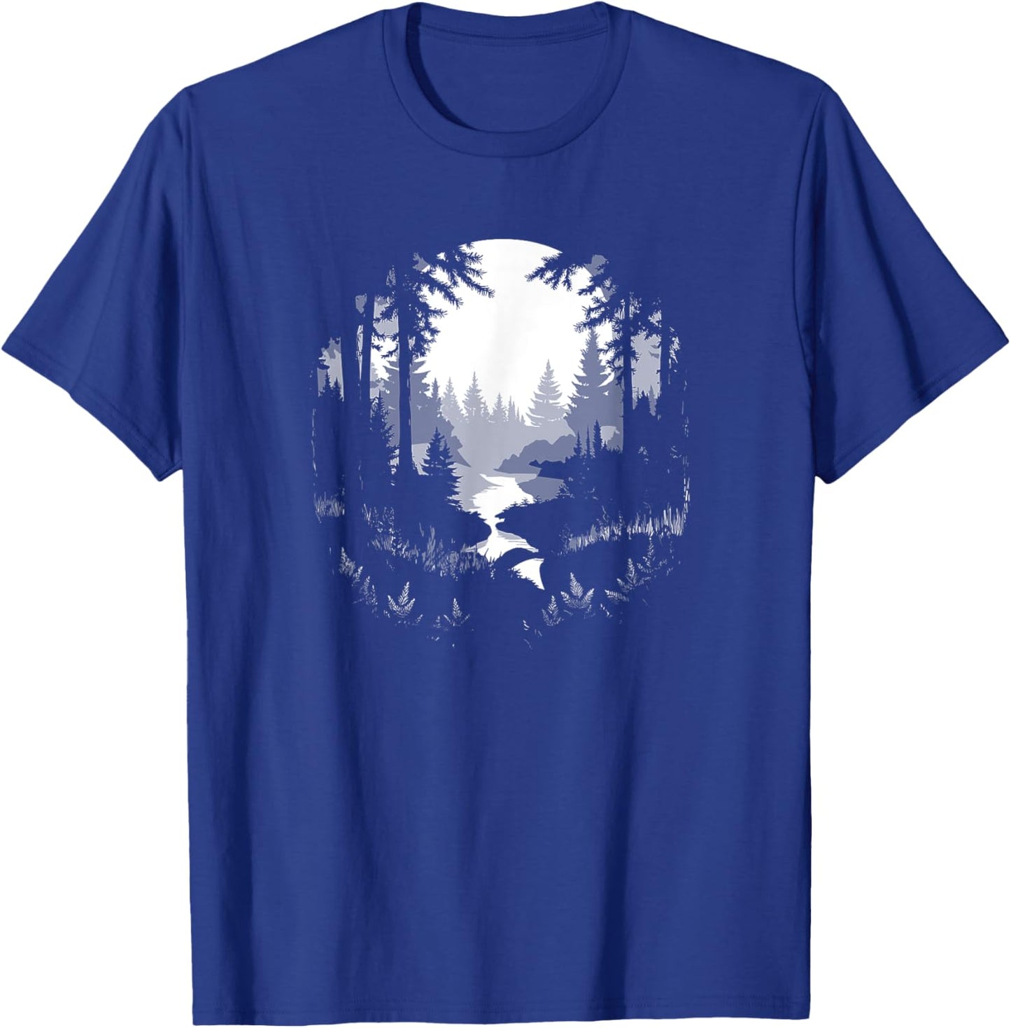 Night Nature Wildlife Trees Outdoor Men Boys Girls T-Shirt - T-Shirt | Royal