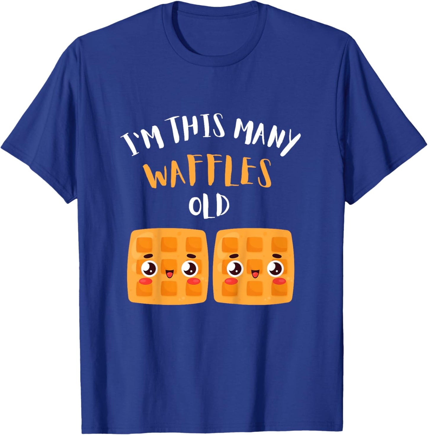 I'm This Many Waffles Old - 2nd Birthday 2 Years Old Bday T-Shirt - T-Shirt | Royal