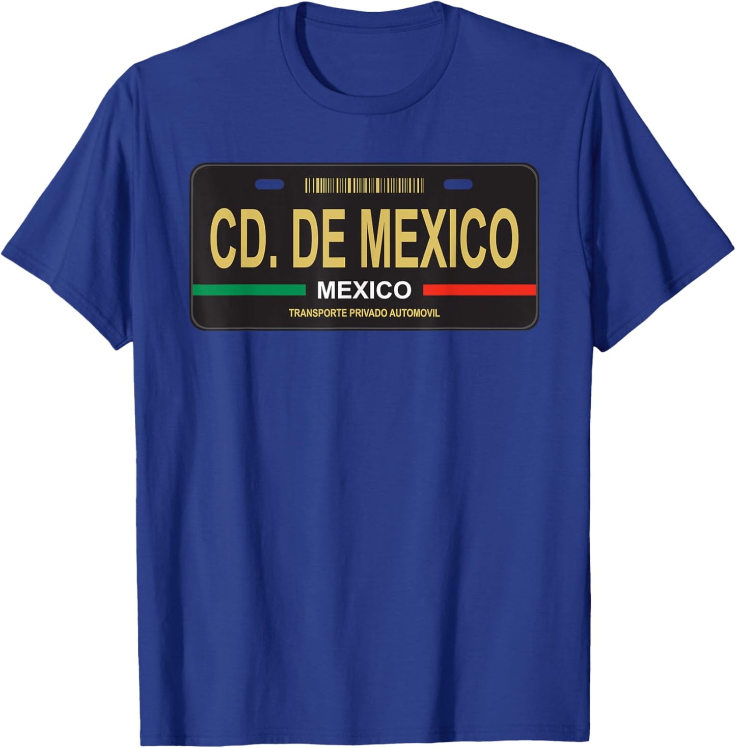 Cdmx Mexico City State License Plate Souvenir Travel T-Shirt - T-Shirt | Royal