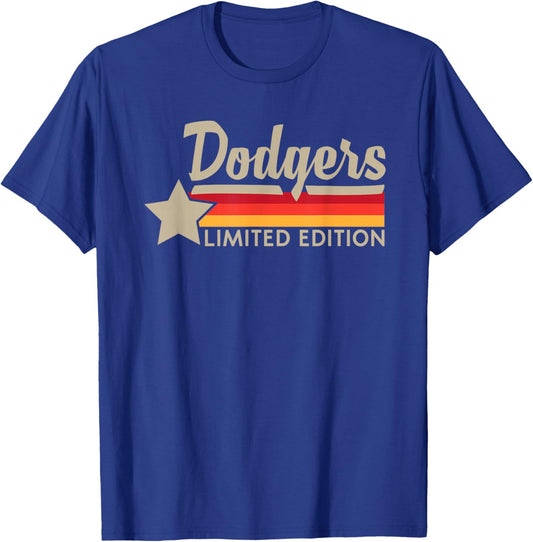 Vintage Dodgers Name Throwback Retro Men Women T-Shirt - T-Shirt | Royal