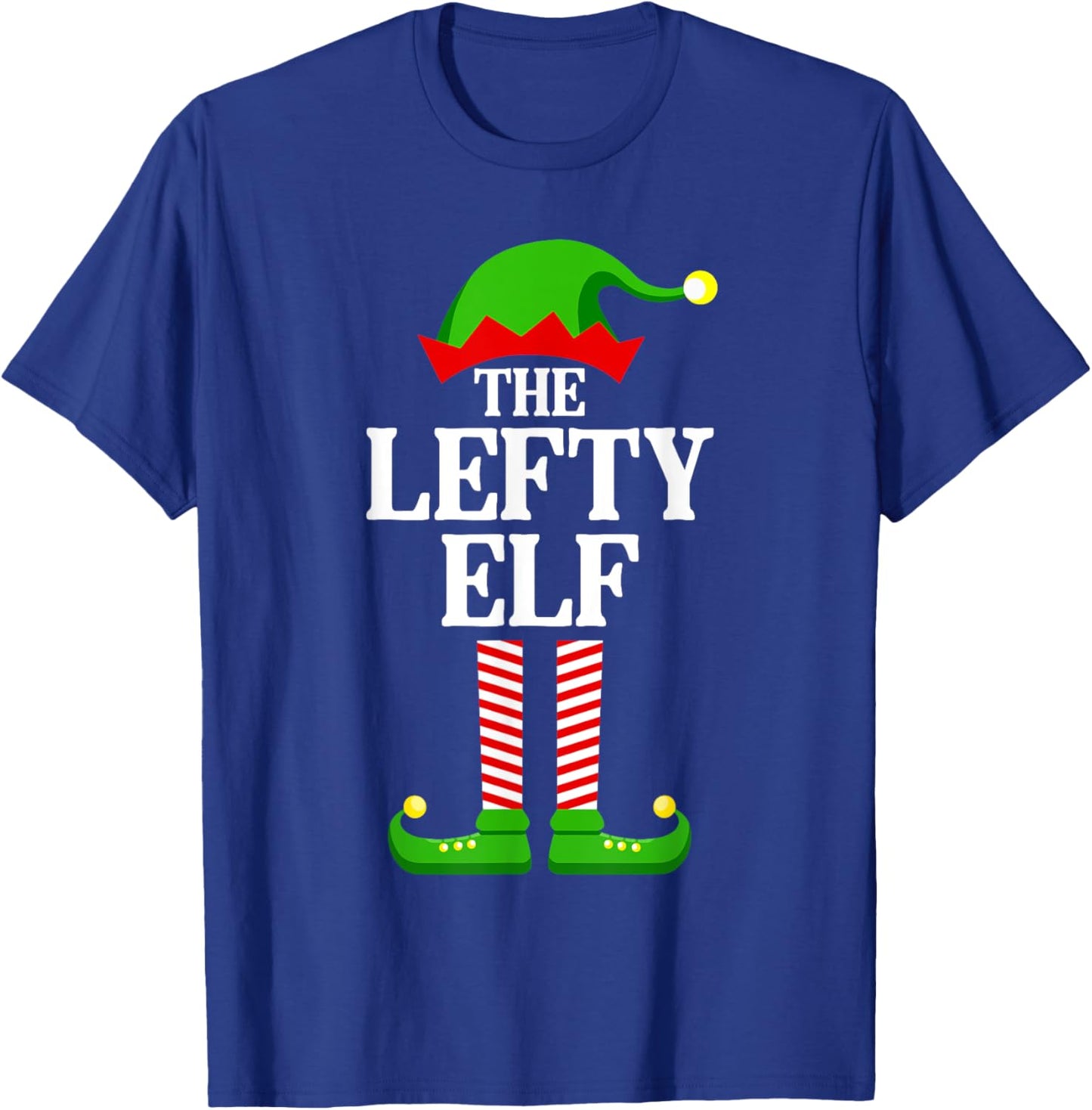 Lefty Elf Family Matching Group Funny Christmas T-Shirt - T-Shirt | Royal