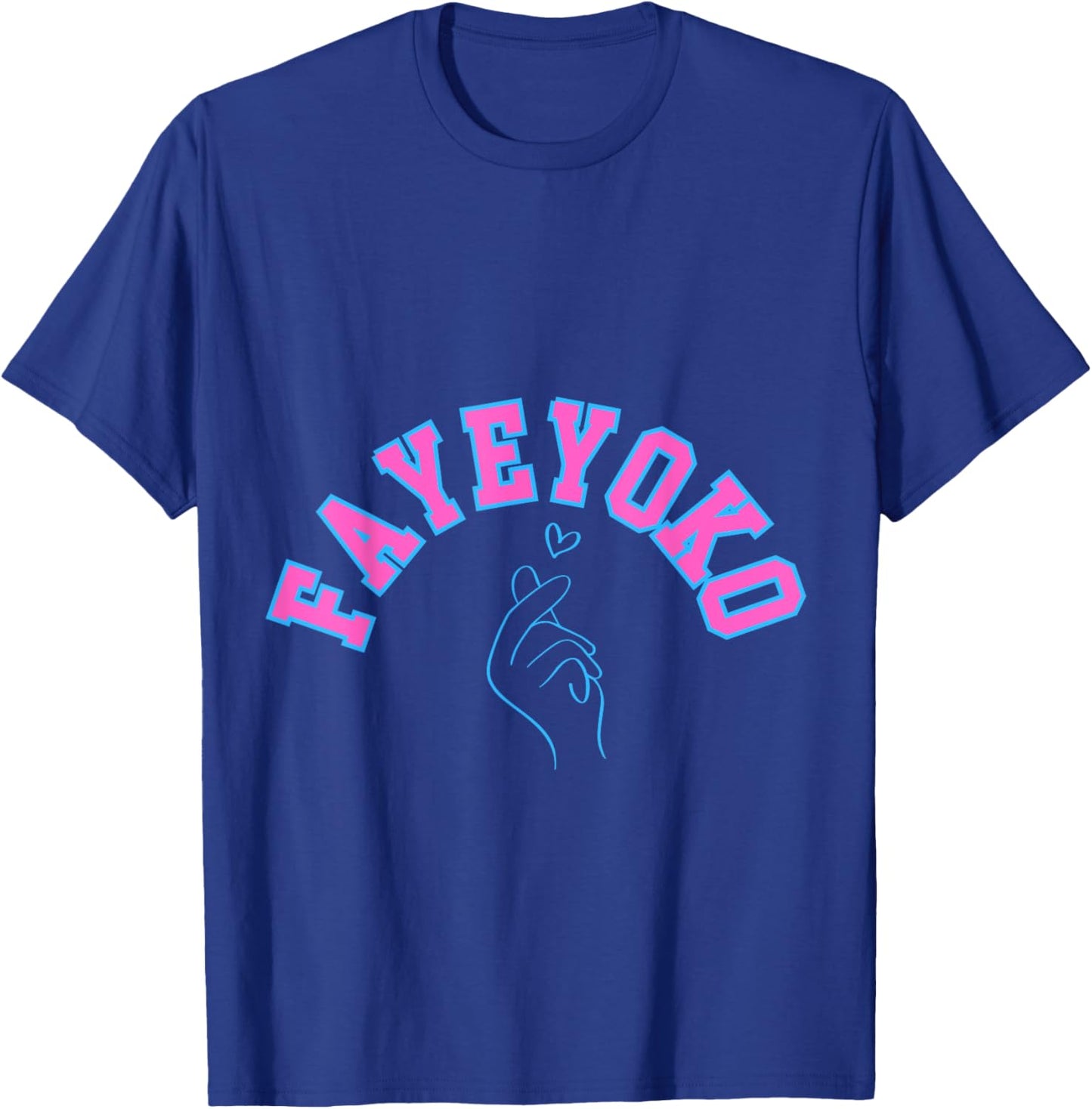 FayeYoko GL Series Finger Heart T-Shirt - T-Shirt | Royal