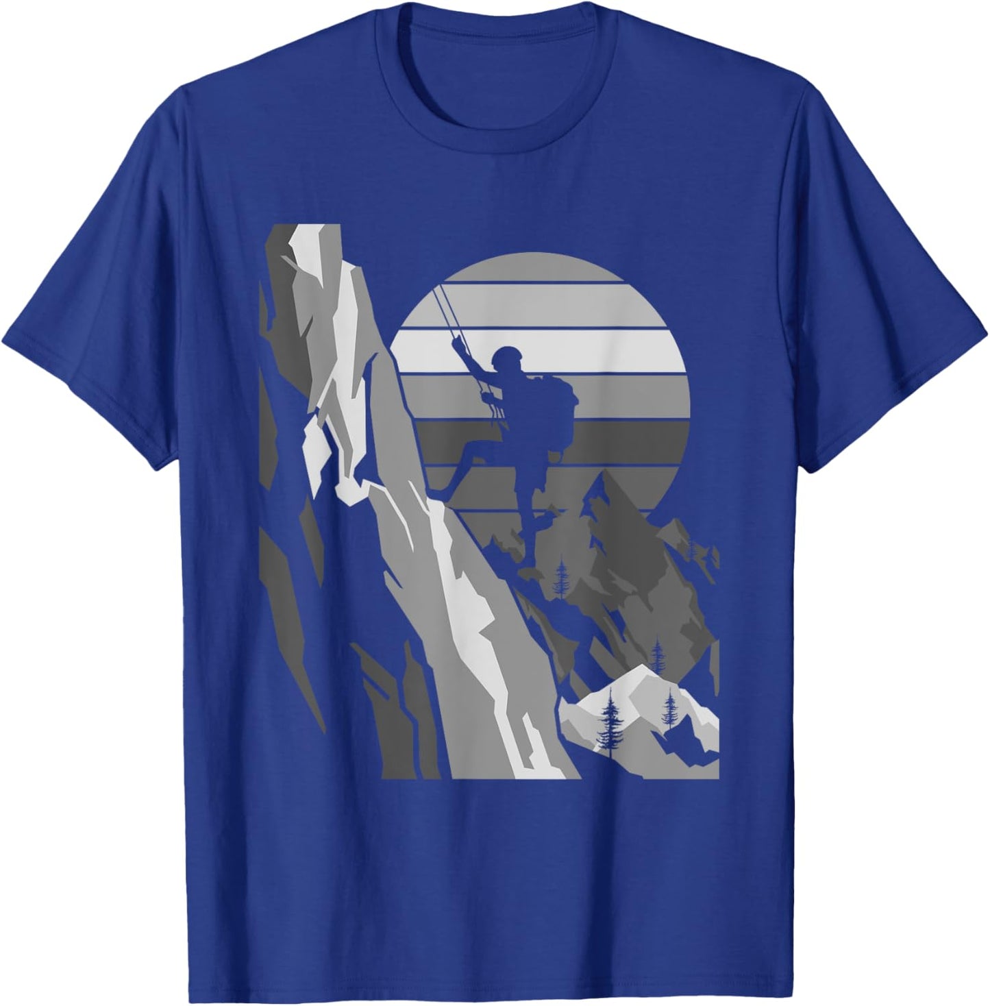 Mountain Climber Funny Rock Climbing Bouldering Men Women T-Shirt - T-Shirt | Royal