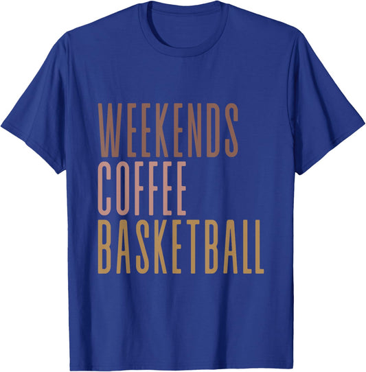 Weekends Coffee Basketball T-Shirt - T-Shirt | Royal