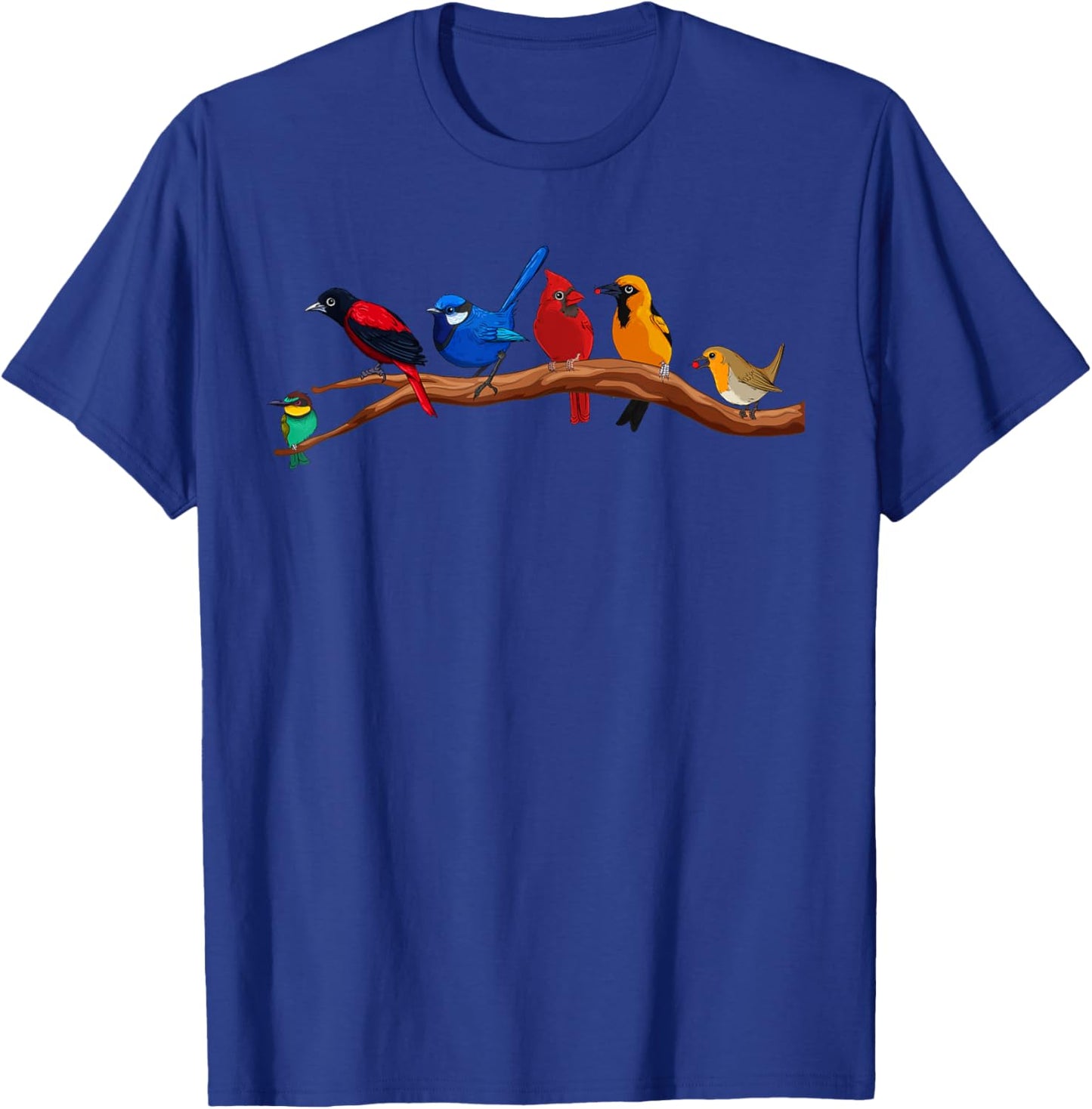 Cute Bird Art Women Nerd Birdwatcher Bird Watching T-Shirt - T-Shirt | Royal