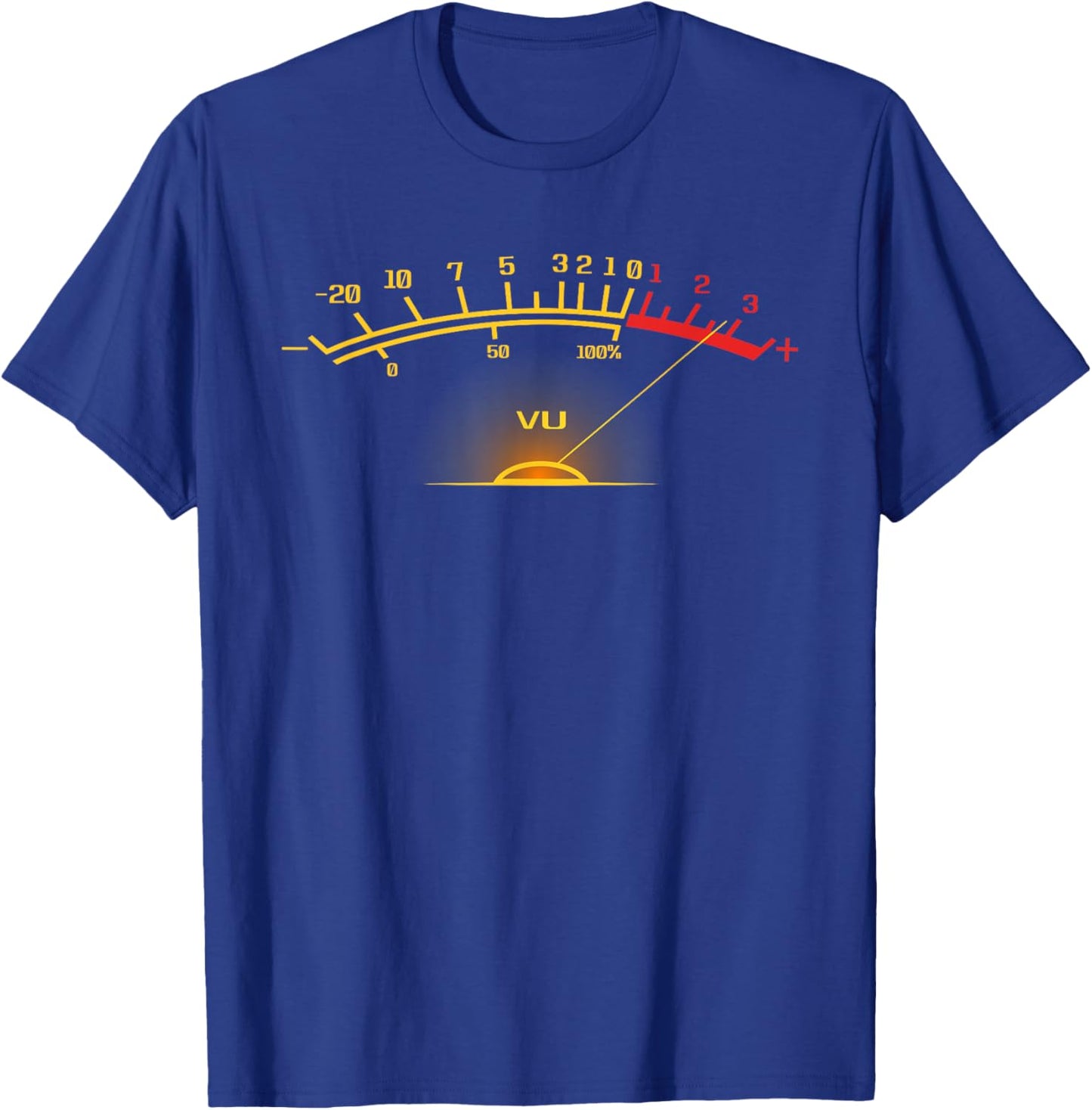 Retro VU Meter Hi-Fi Funny Stereo Sound Audio Engineer T-Shirt - T-Shirt | Royal