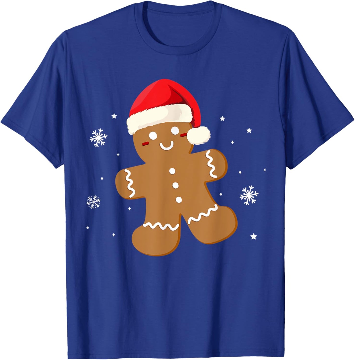Gingerbread man santa for christmas cookie baking family T-Shirt - T-Shirt | Royal
