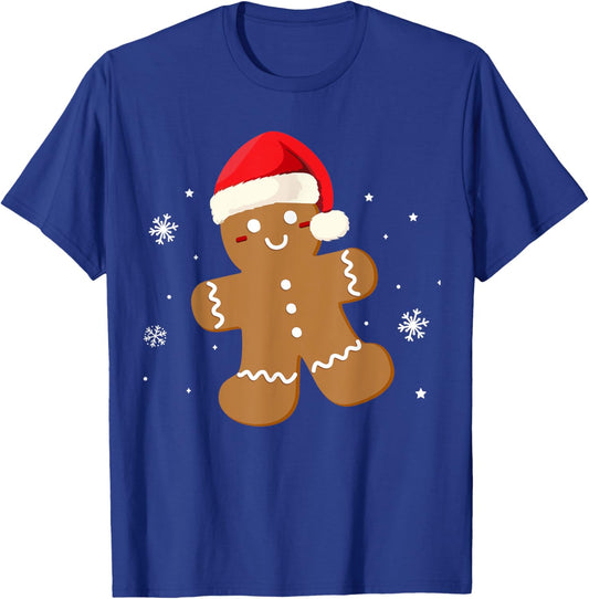 Gingerbread man santa for christmas cookie baking family T-Shirt - T-Shirt | Royal