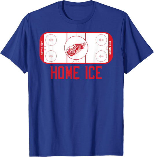 Detroit Red Wings Home Ice Black Officially Licensed T-Shirt - T-Shirt | Royal