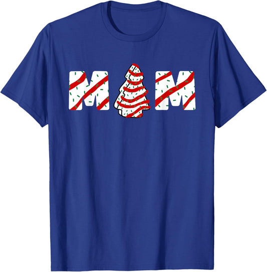 Christmas Tree Cake Matching Family Party Pajama Mom T-Shirt - T-Shirt | Royal