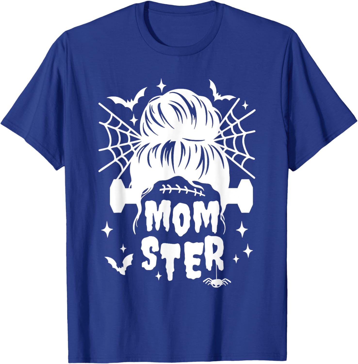 Momster Halloween Mommy Mama Hair Bun /Family Matching Party T-Shirt - T-Shirt | Royal