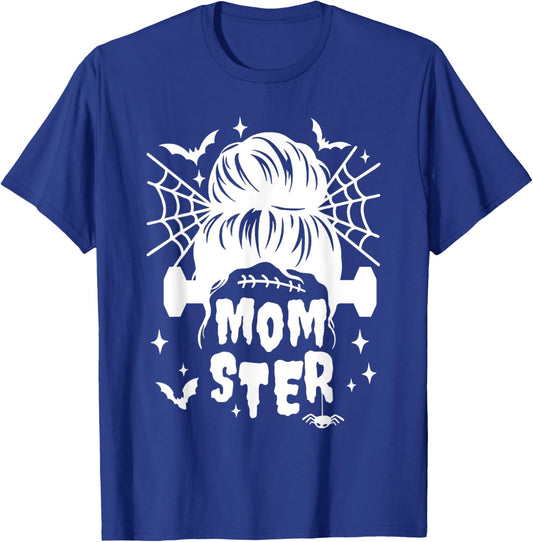 Momster Halloween Mommy Mama Hair Bun /Family Matching Party T-Shirt - T-Shirt | Royal