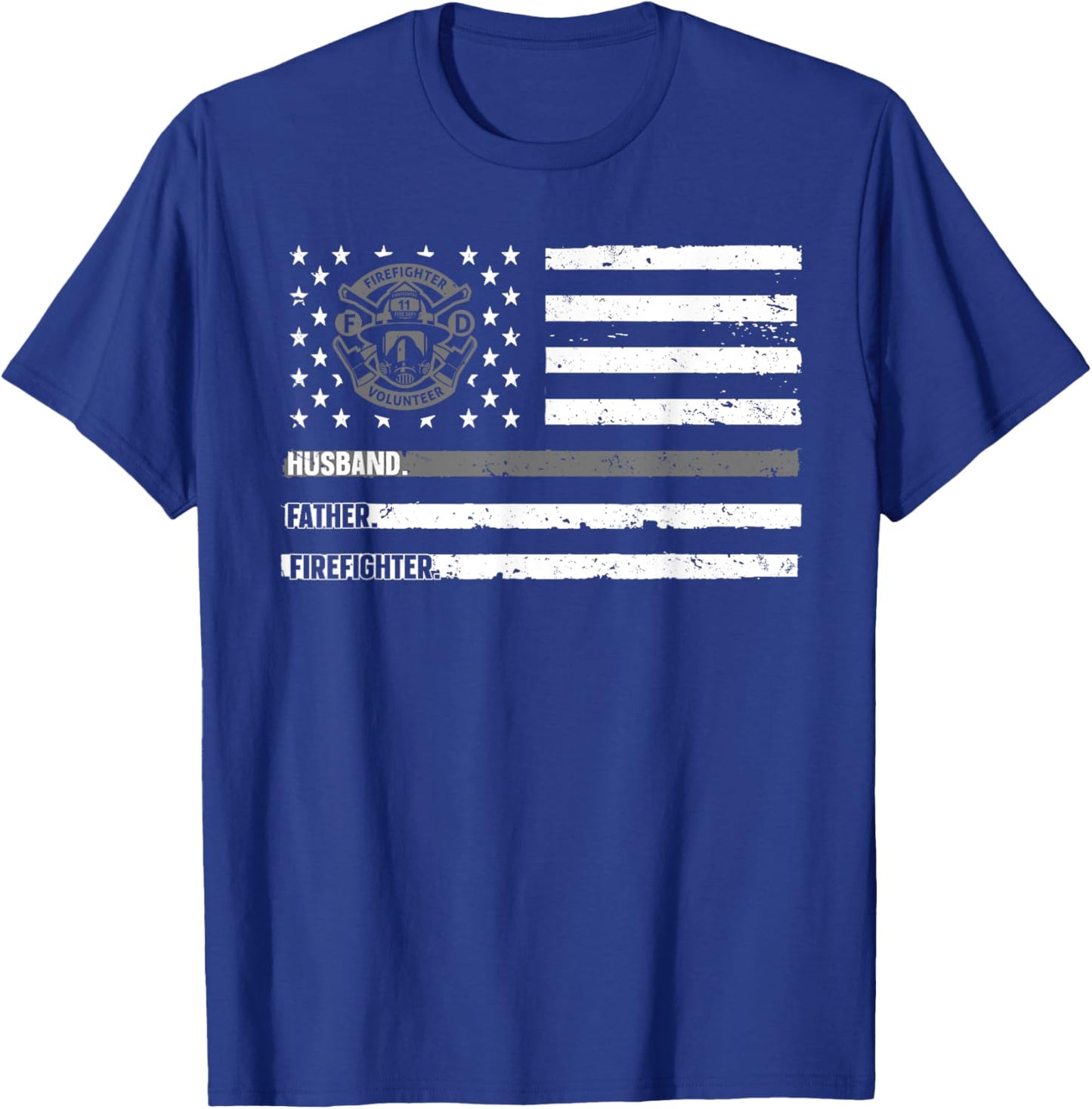 Firefighter Art For Husband Men Dad Firefighting Firefighter T-Shirt - T-Shirt | Royal
