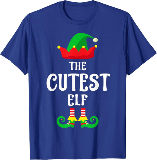 The Cutest Elf Christmas Family Matching Group T-Shirt - T-Shirt | Royal